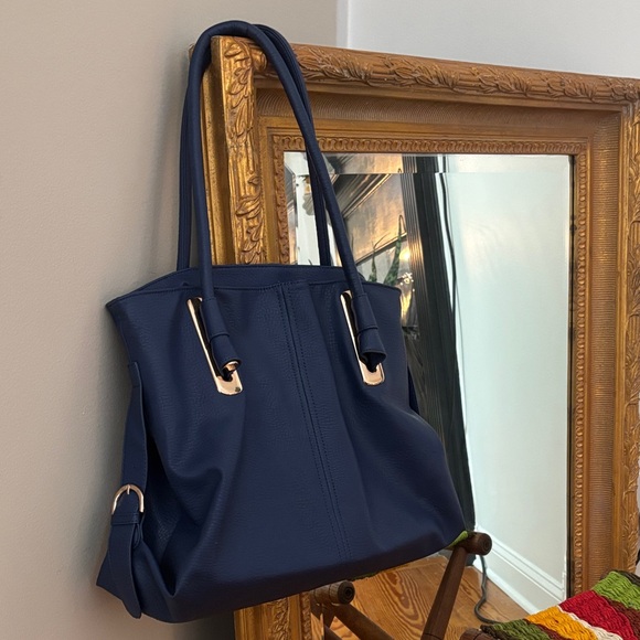 Black Rivet Handbags - Black Rivet Deep Blue Tote Bag